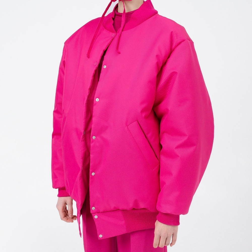 Inga Skripka Fleece Bomber Jacket: Waterproof Pink - Women’s M (oversized)